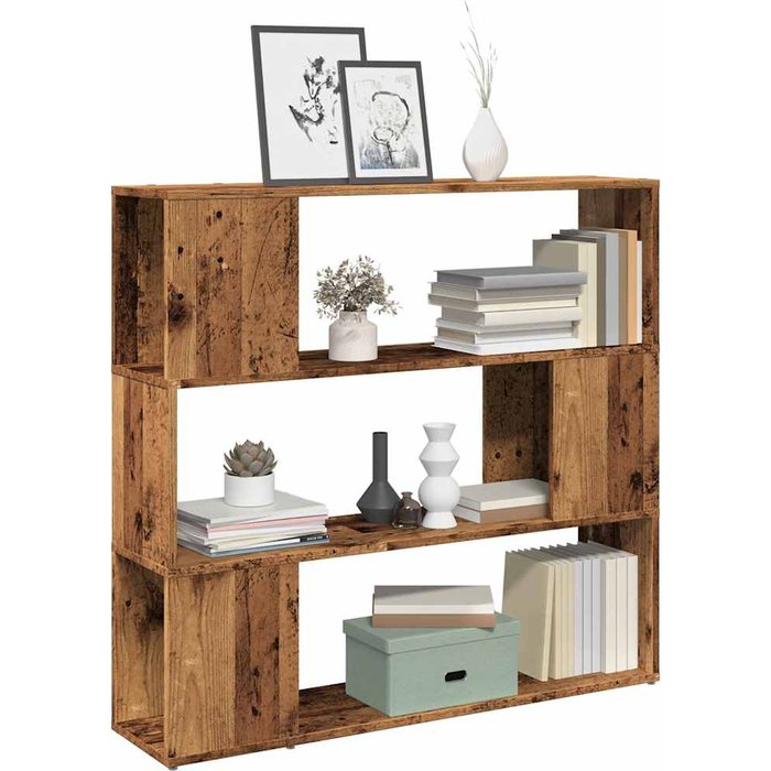 Librería/separador de ambientes madera vieja 100x24x94 cm