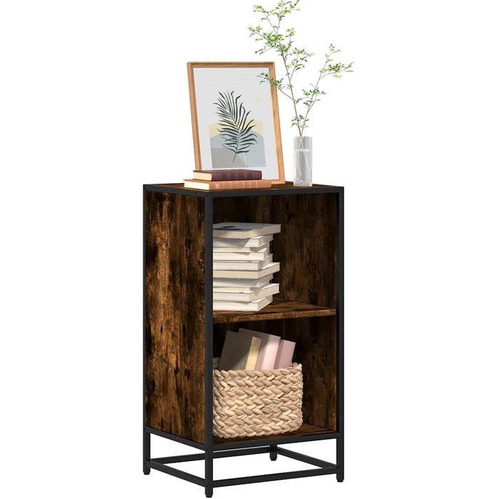 Librería de roble ahumado, 40x35x76 cm, madera de ingeniería. - pangivo