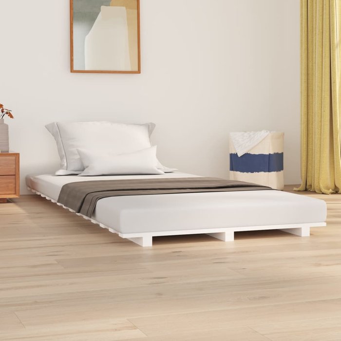 Estructura de cama madera maciza de pino 100x200 cm