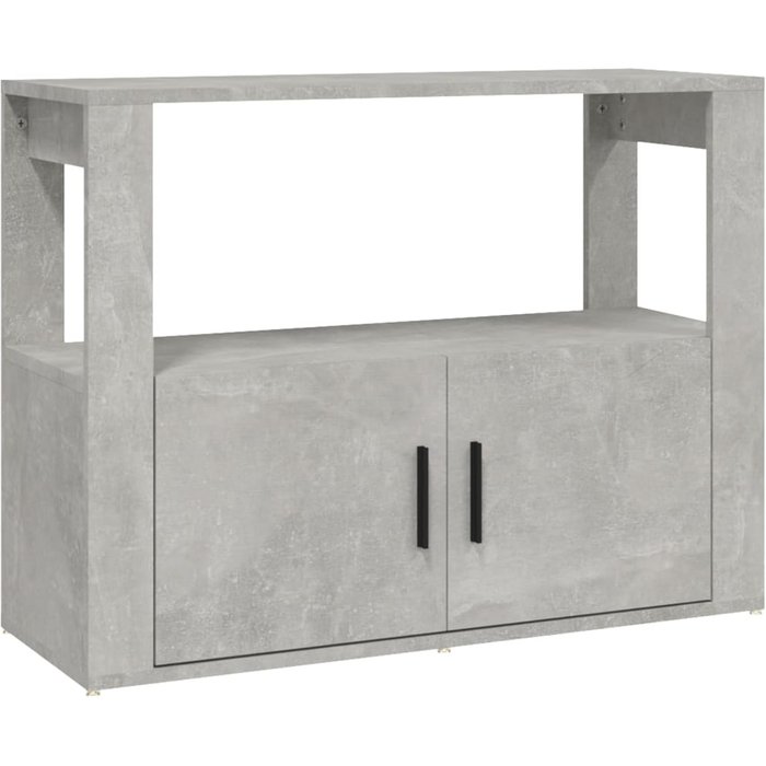 Aparador de madera contrachapada gris hormigón 80x30x60 cm - comfortxl