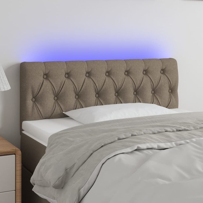 Maison exclusive - cabecero con led de tela gris taupe 100x7x78/88 cm