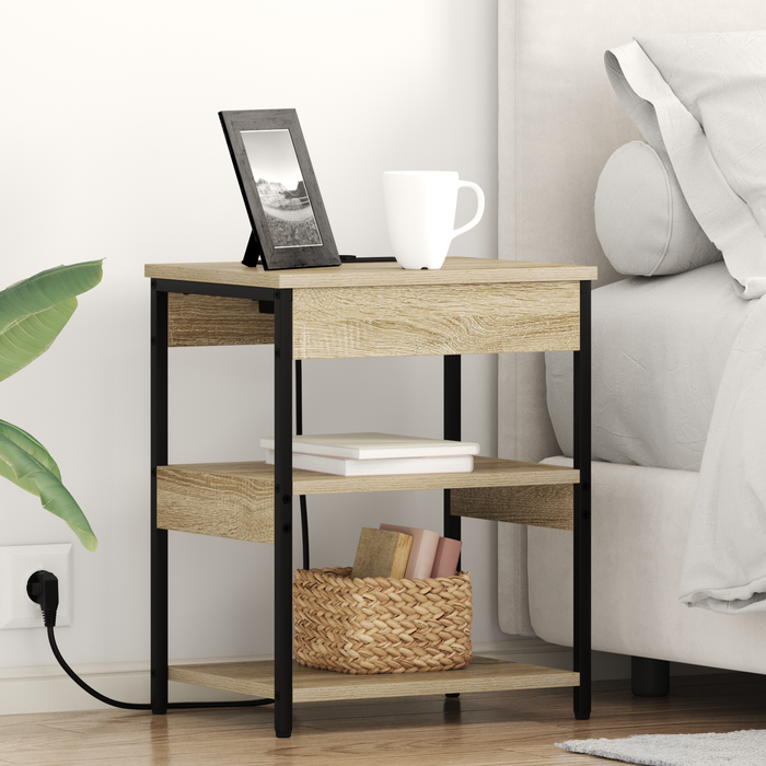 Vidaxl cajoneras de noche 2 pcs roble sonoma 41 x 31 x 51 cm