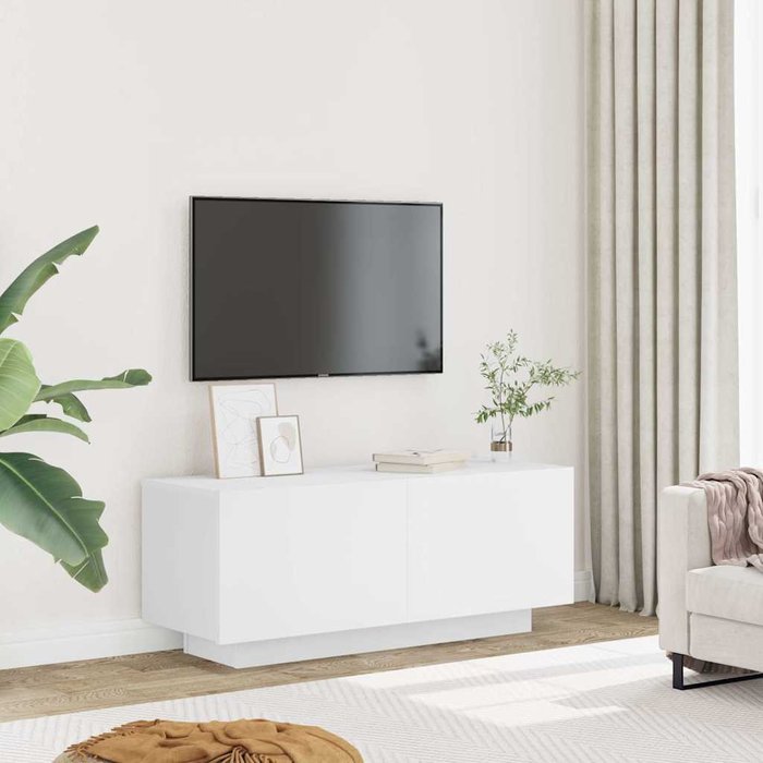 Mueble tv blanco 100x35x40 cm aglomerado
