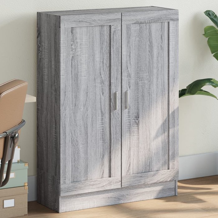 Librería sonoma gris de 82,5 x 30,5 x 115 cm, madera de ingeniería. - pangivo