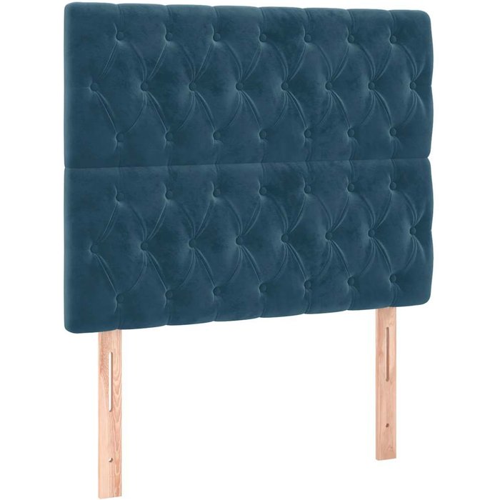 Cabecero cama - mueble cabecero terciopelo azul oscuro 100x7x118/128 cm