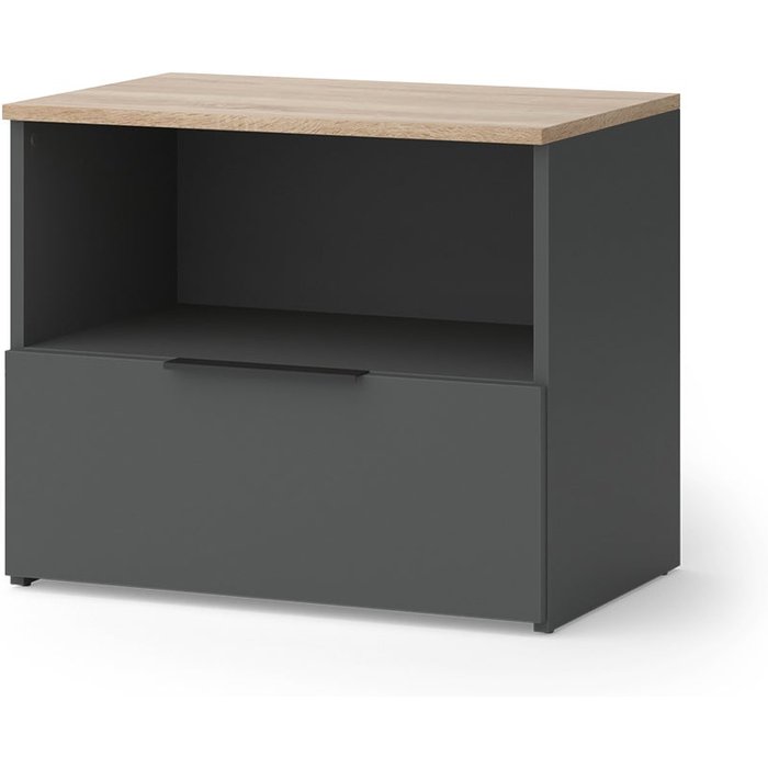 Vicco aparador wido, antracita/sonoma, 60 x 50 cm con solapa