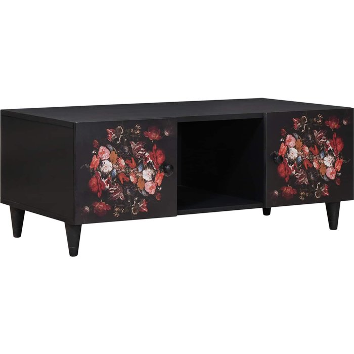 Mesa de café multicolor 100 x 54 x 40 cm madera de mango maciza vidaxl