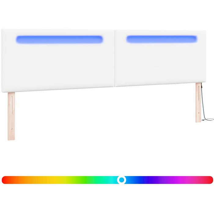 Cabecero cama - mueble cabecero led 200 cm cuero sintético