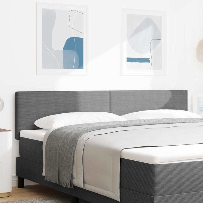 Maison exclusive - cabecero con cabecera manual gris claro 180 cm tela de rayas