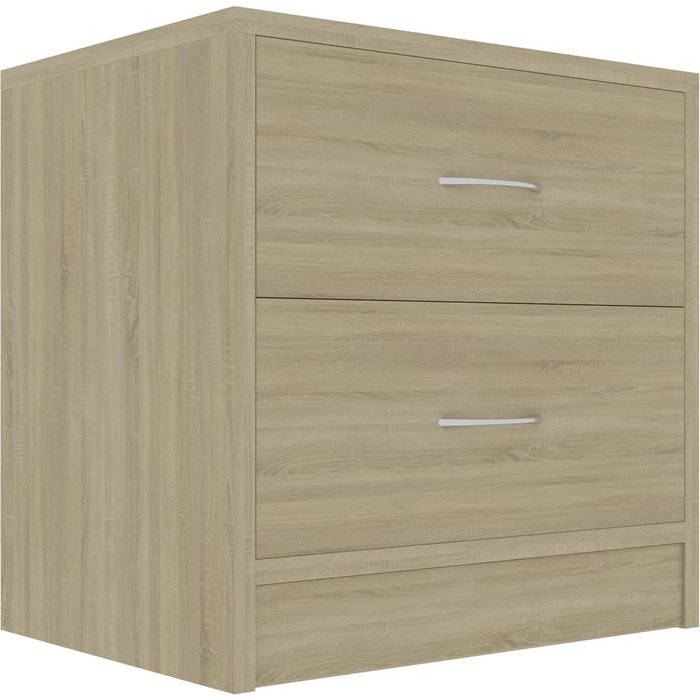 Mesita de noche madera contrachapada color roble 40x30x40 cm - comfortxl