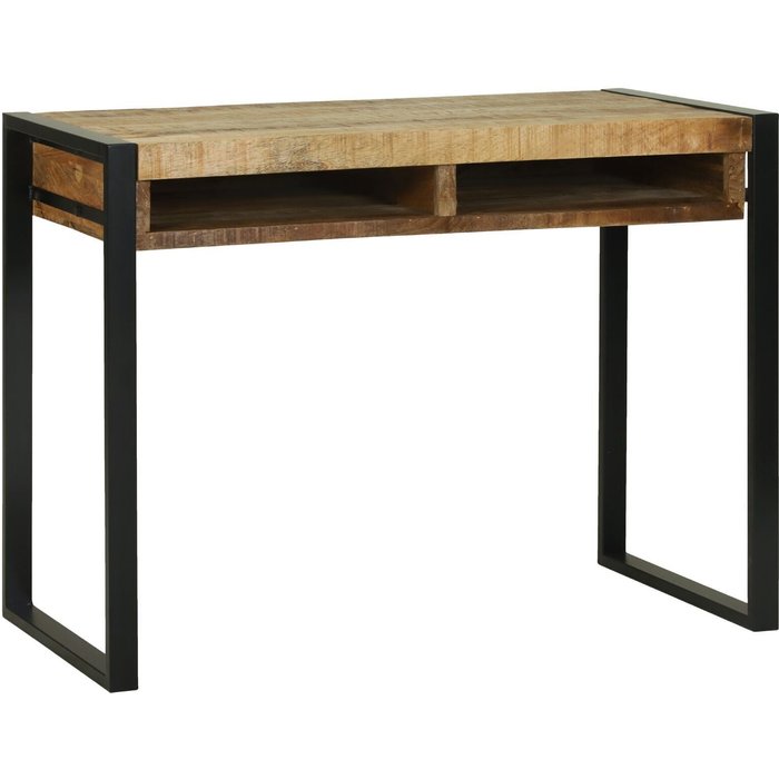 Mesa tocador marrón 100 x 50 x 75 cm madera maciza de mango vidaxl