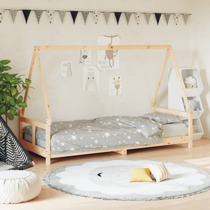 Estructura de cama para niños madera maciza de pino 80x200 cm vidaxl