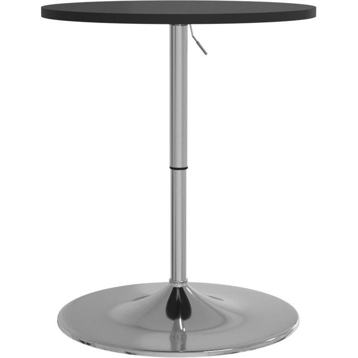 Mesa alta de bar madera ingeniería y acero negra 60x60x90 cm