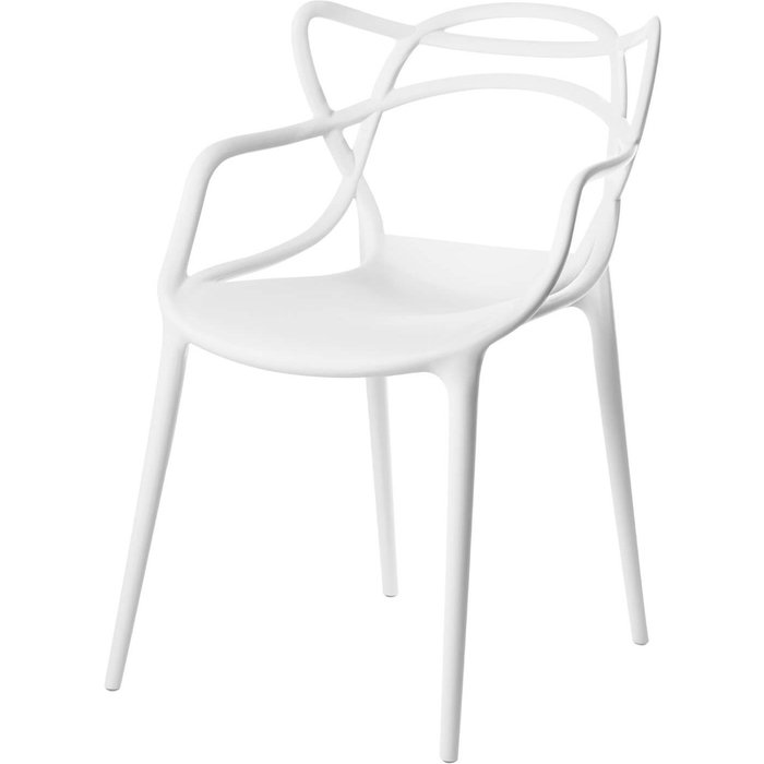 Silla original con reposabrazos valentino.-color blanco