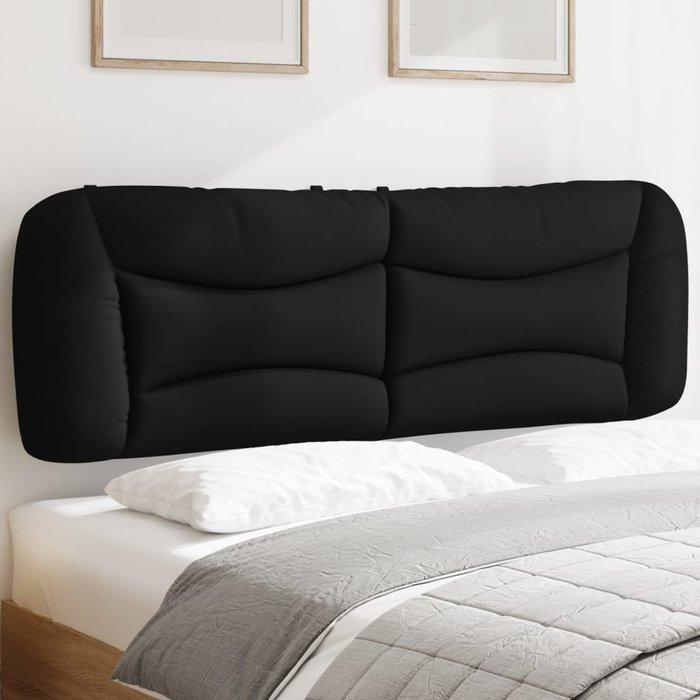 Cabecero de cama acolchado hvar tela negro 160 cm