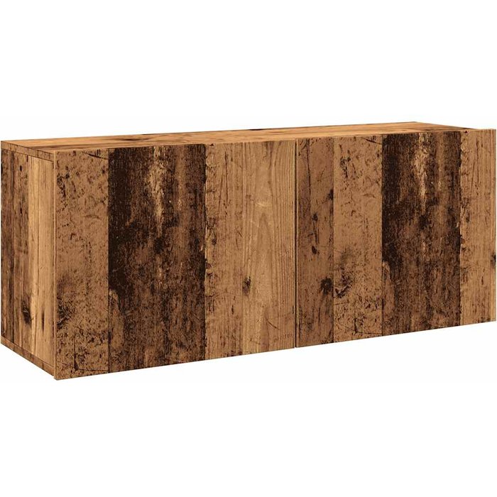 Mueble de tv de pared madera envejecida 100x30x41 cm - comfortxl