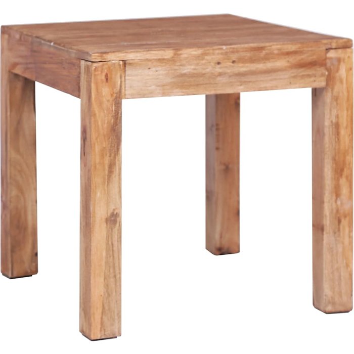 Mesa de centro de 53x50x50 cm, madera maciza de caoba. - pangivo