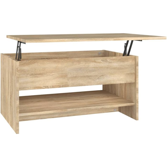 Mesa de centro madera contrachapada roble sonoma 80x50x40 cm - comfortxl