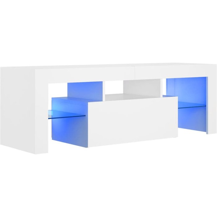 Mueble para tv con luces led blanco 120x35x40 cm - comfortxl