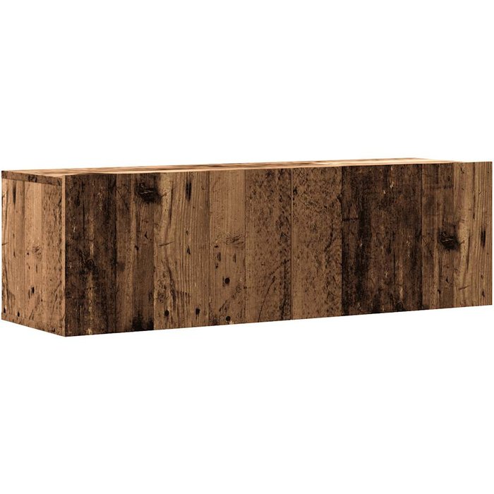 Mueble tv de pared en madera laminada envejecida 100x30x30 cm - comfortxl