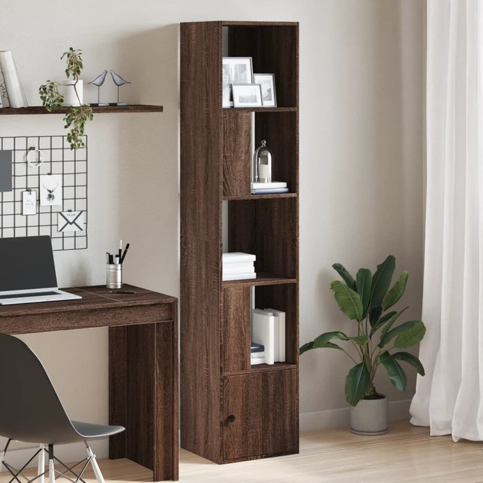 Librería roble marrón 40x36x189 cm madera contrachapada