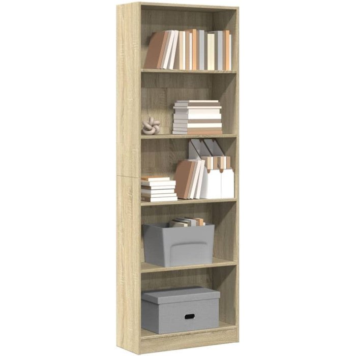 Estantería de madera de ingeniería roble sonoma 60x24x176 cm vidaxl