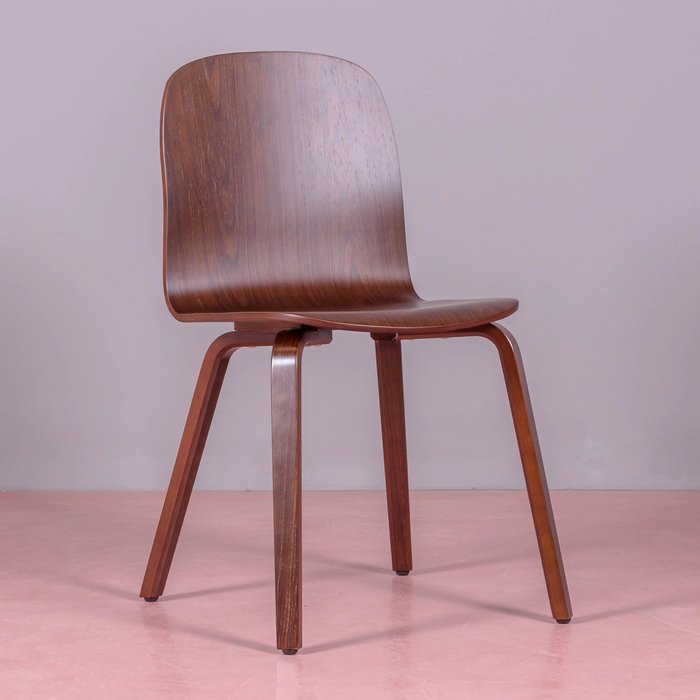 Silla nórdica de diseño en madera de nogal - hut - nest dream - nogal