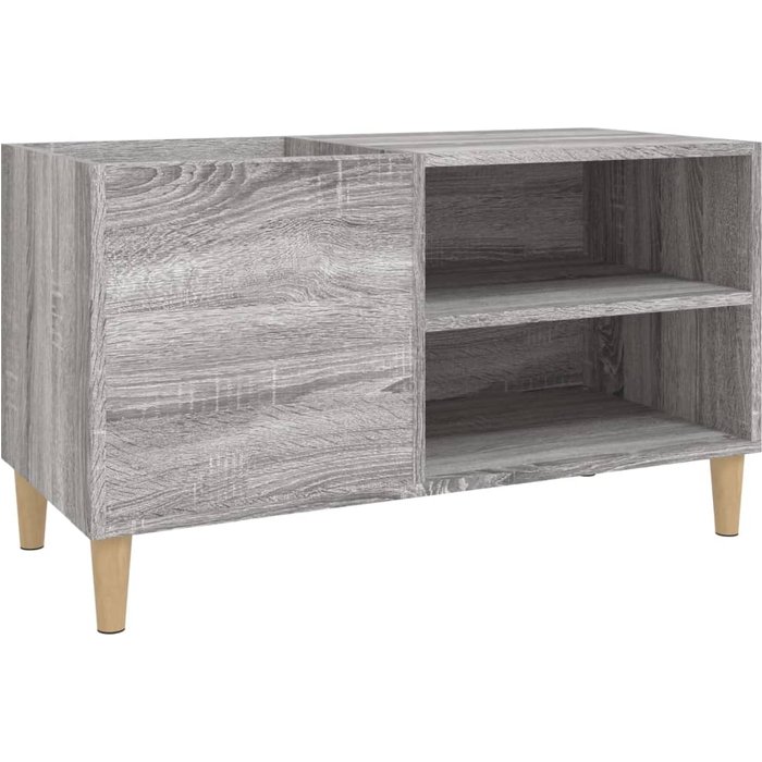 Mueble discos madera contrachapada gris sonoma 84,5x38x48 cm – comfortxl
