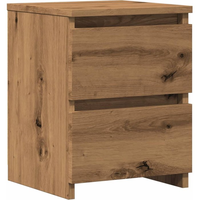 Mesita de noche artesanal de roble 30x30x40 cm de madera contrachapada