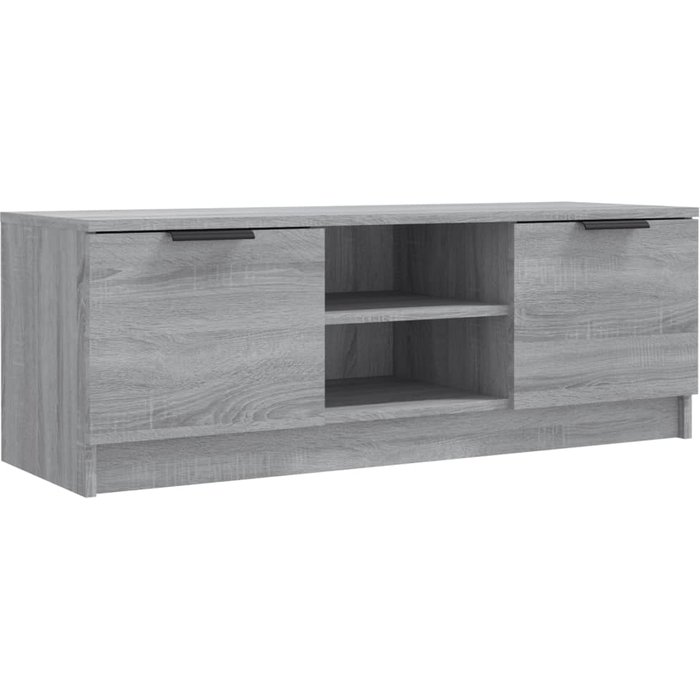 Mueble de tv madera contrachapada gris sonoma 102x35x36,5 cm - comfortxl