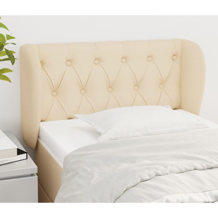 Cabecero de tela color crema 83x23x78/88 cm - comfortxl