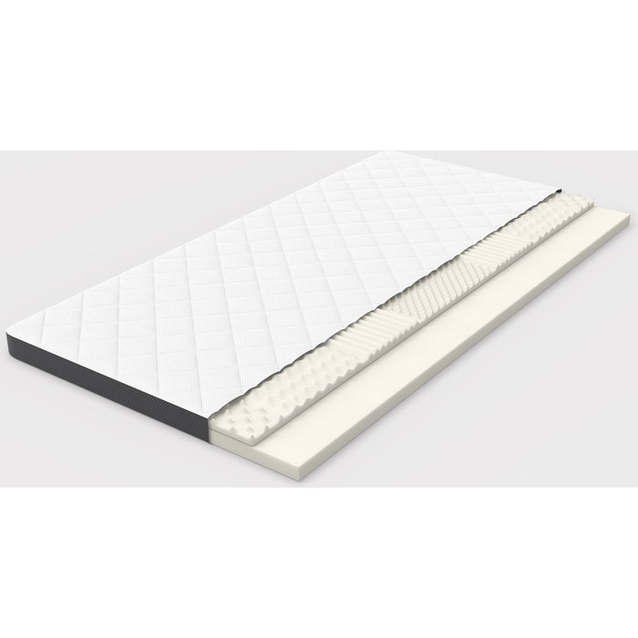 Cubrecolchón basics 160 x 200 cm, 7 cm de alto, espuma de gel, color blanco