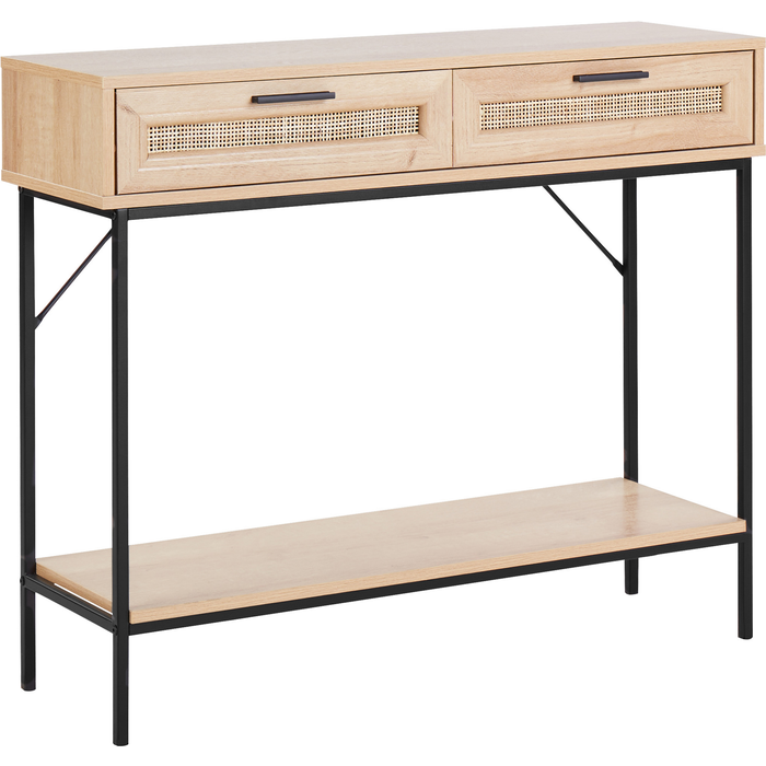 Beliani consola pasco marrón claro