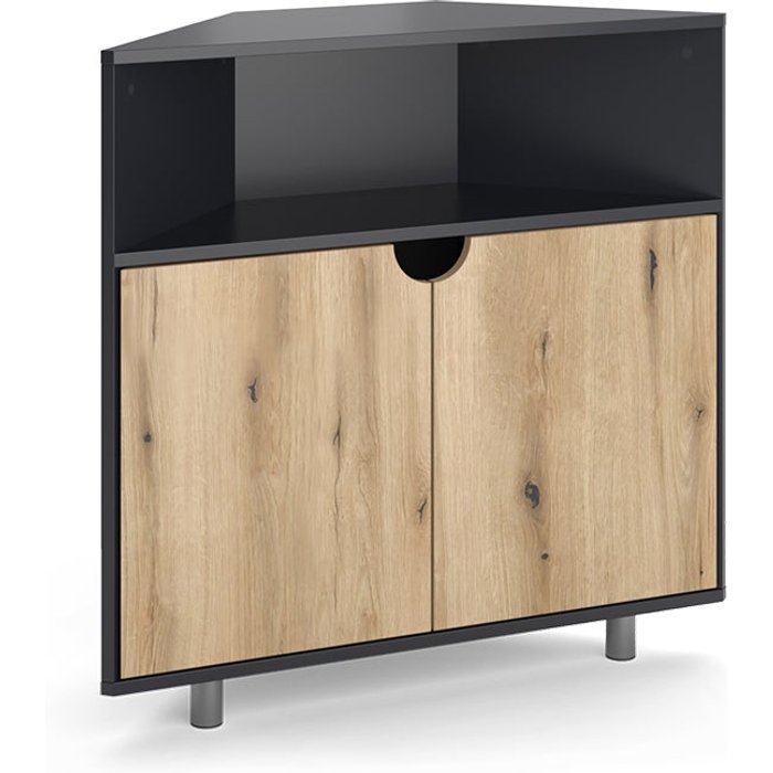 Vicco aparador inaro, antracita/roble, 79 x 76 cm con 3 compartimentos