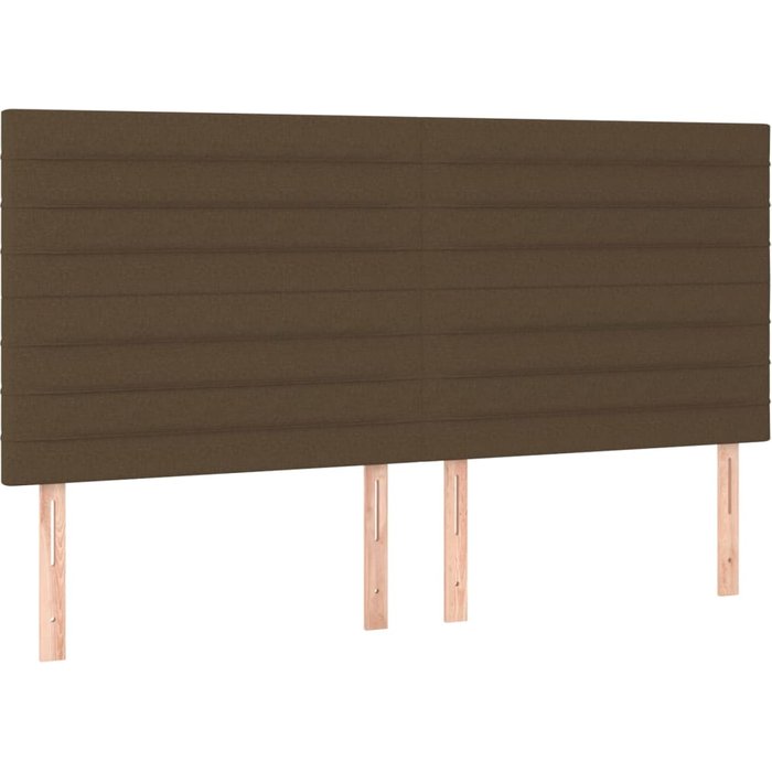 Cabecero de cama - mueble cabecero marrón oscuro 180x5x118/128 cm de tela