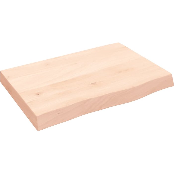 Estante de pared en madera maciza de roble sin tratar 60x40x(2-6) cm - comfortxl