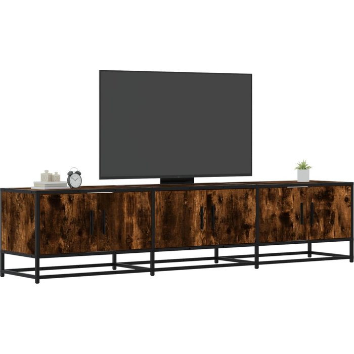 Mueble para tv madera de ingeniería roble ahumado 180x35x41 cm vidaxl