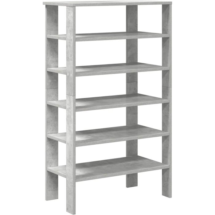 Mueble zapatero madera contrachapada gris hormigón 61x32x105 cm - comfortxl