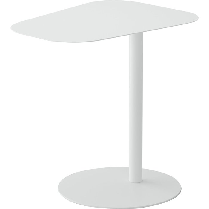 Mesa auxiliar de metal 50 x 50 x 38 cm blanca 03_0008621
