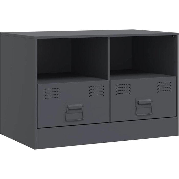 Mueble para tv de acero gris antracita 67x39x44 cm - comfortxl