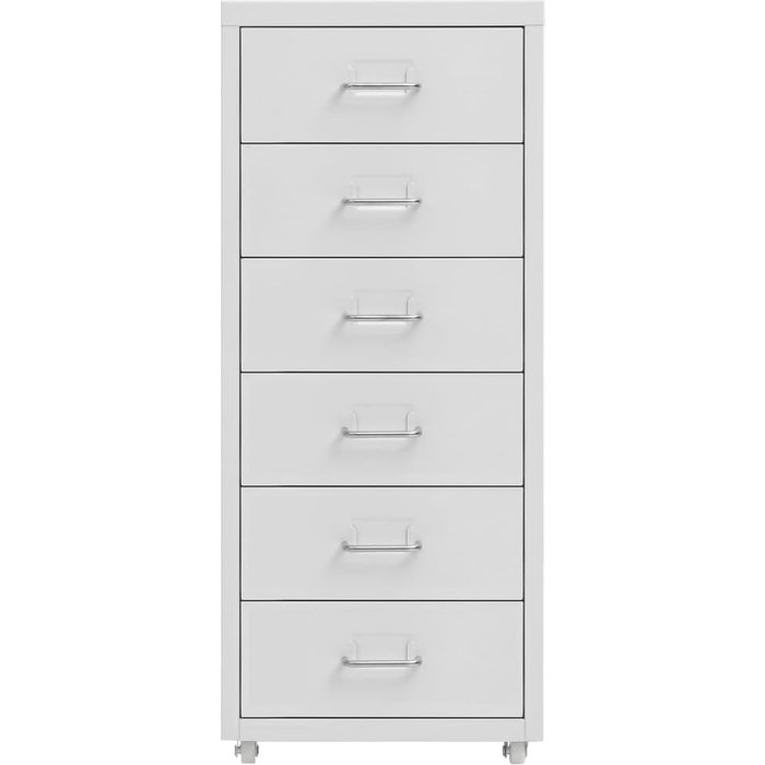 Armario archivador móvil metal gris 28x41x69 cm