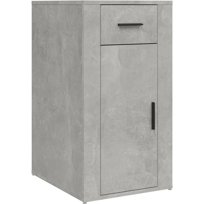 Armario de escritorio contrachapada gris hormigón 40x49x75 cm - comfortxl