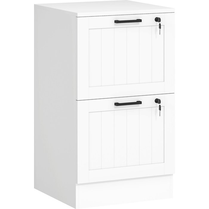 Cajonera de oficina homcom mdf blanco 40x40x71 cm