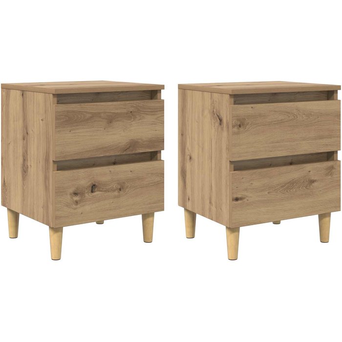 Armarios de cama 2 pcs roble artesanal 40 x 35 x 50 cm