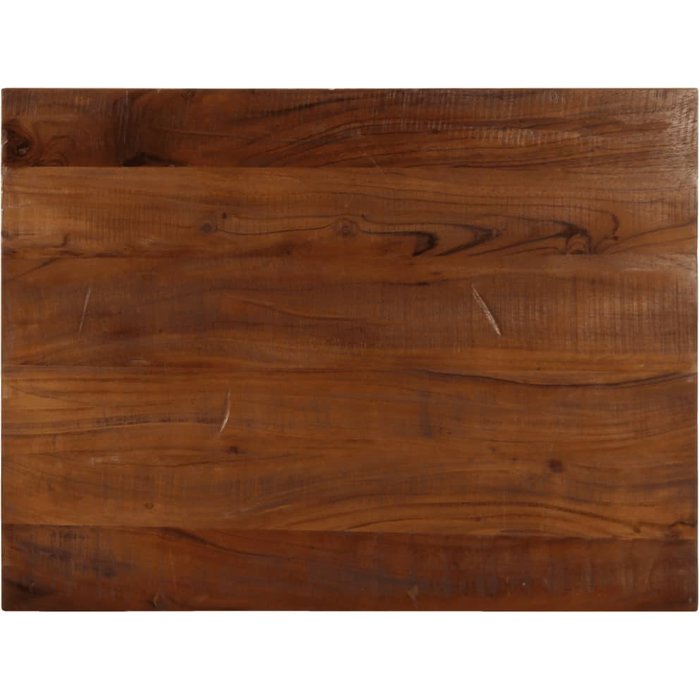 Tablero rectangular de 80x70x2,5 cm, fabricado en madera maciza reciclada.