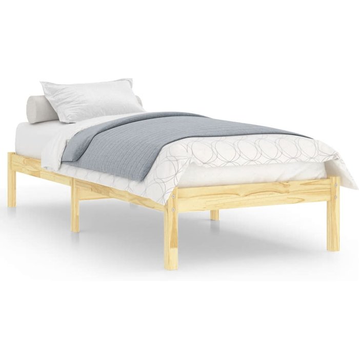 Estructura de cama sin colchón madera maciza 100x200 cm — comfortxl