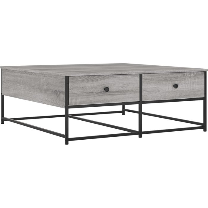 Mesa de centro madera de ingeniería gris sonoma 100x99x40 cm - comfortxl