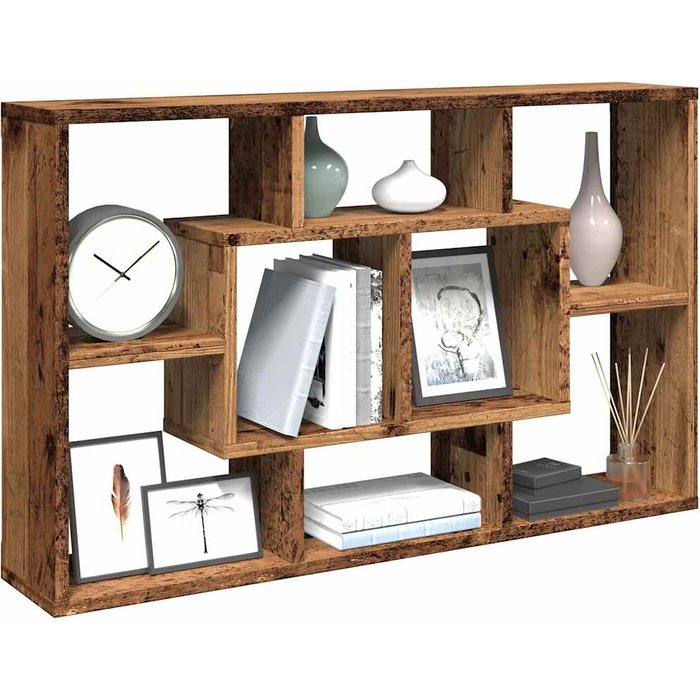 Estante de pared madera vieja 85x16x52,5 cm madera de ingeniería