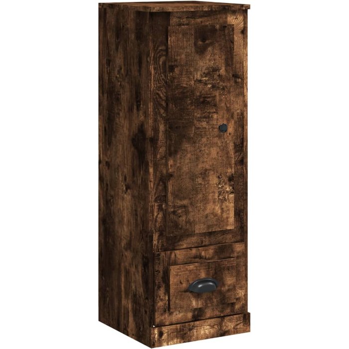 Aparador alto madera contrachapada roble humo 36x35,5x103,5 cm - comfortxl