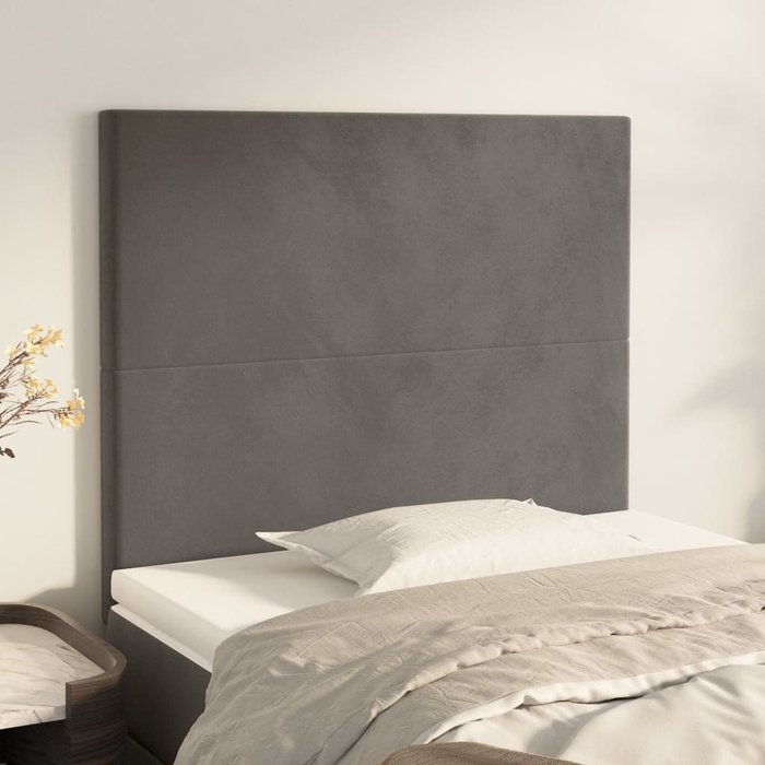 Maison exclusive - cabecero gris oscuro 100x5x118/128 cm terciopelo